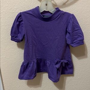 3/15$ Vintage Purple Ruffle Short Sleeve Top